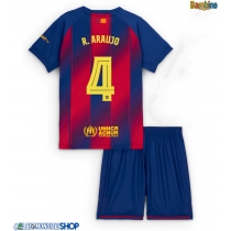 Maglie da calcio Barcelona Ronald Araujo #4 Prima Maglia Bambino 2025-26 Manica Corta (+ Pantaloni corti)